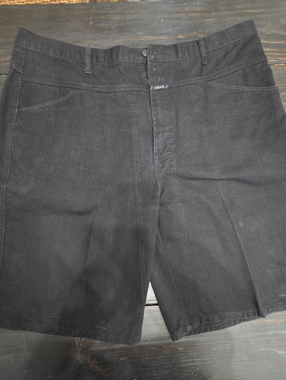 Vintage Girbaud Brand X Shorts Mens 44 Black Authentic Fit Y2K